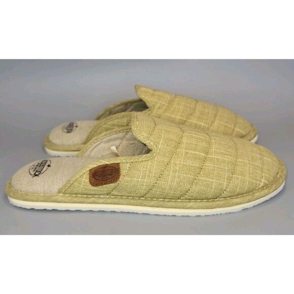 WOODSTOCK Vintage Brand Hemp Baboosh Slipper Mens 9M Tan Slip On Memory Foam - Picture 6 of 11